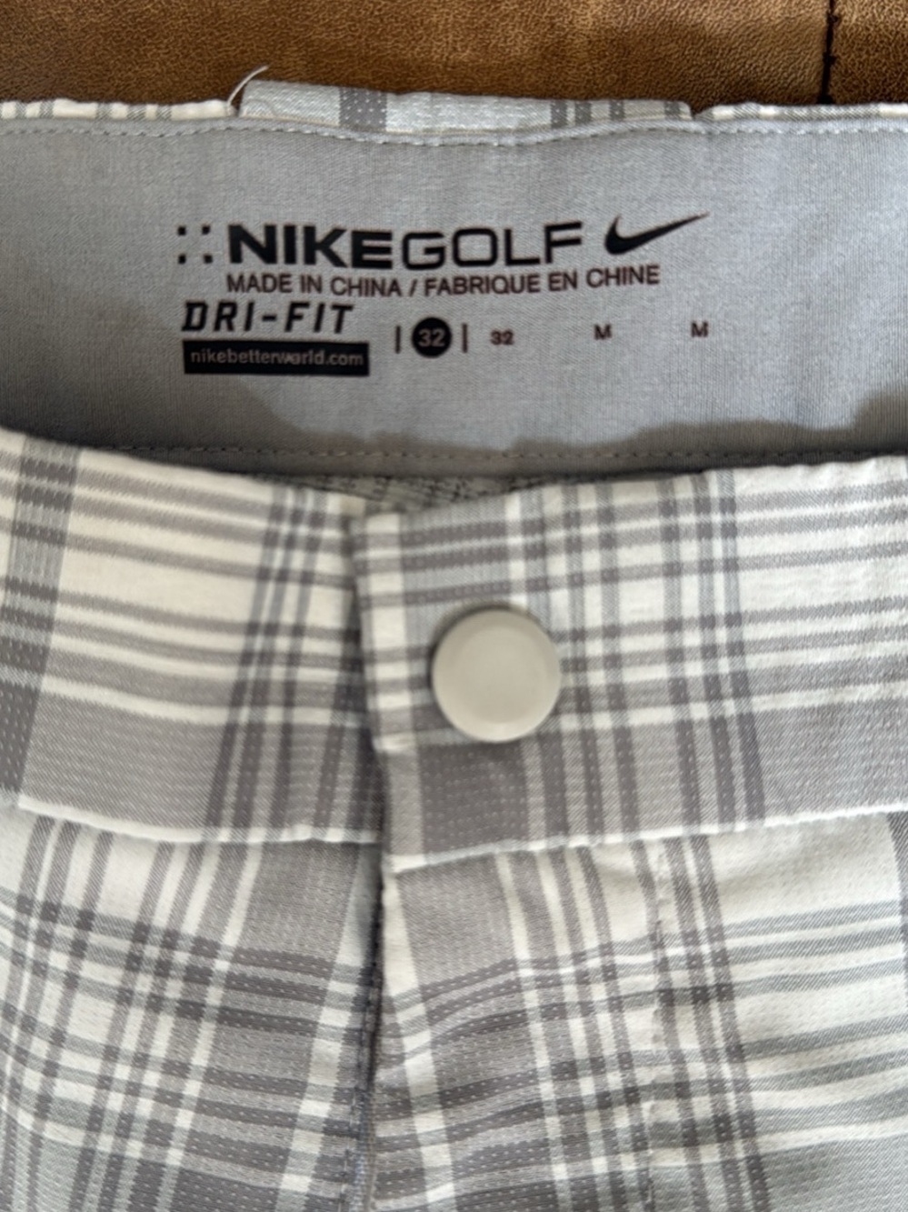 Nike Gray Plaid Dri-FIT Chinos